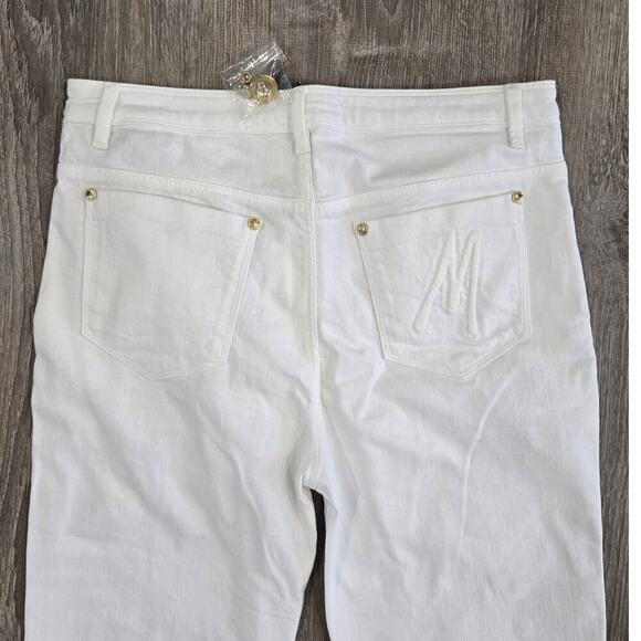 Nwt Marciano White Flared Cotton Denim Pants size 29 - Picture 7 of 8